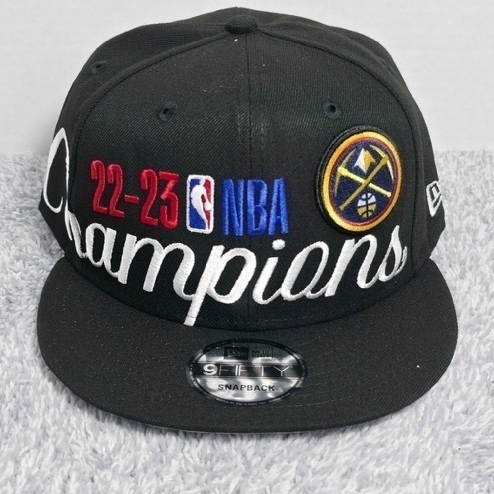 New Era 9FIFTY Denver Nuggets 2023 NBA Champions Locker Room Snapback Hat NWT